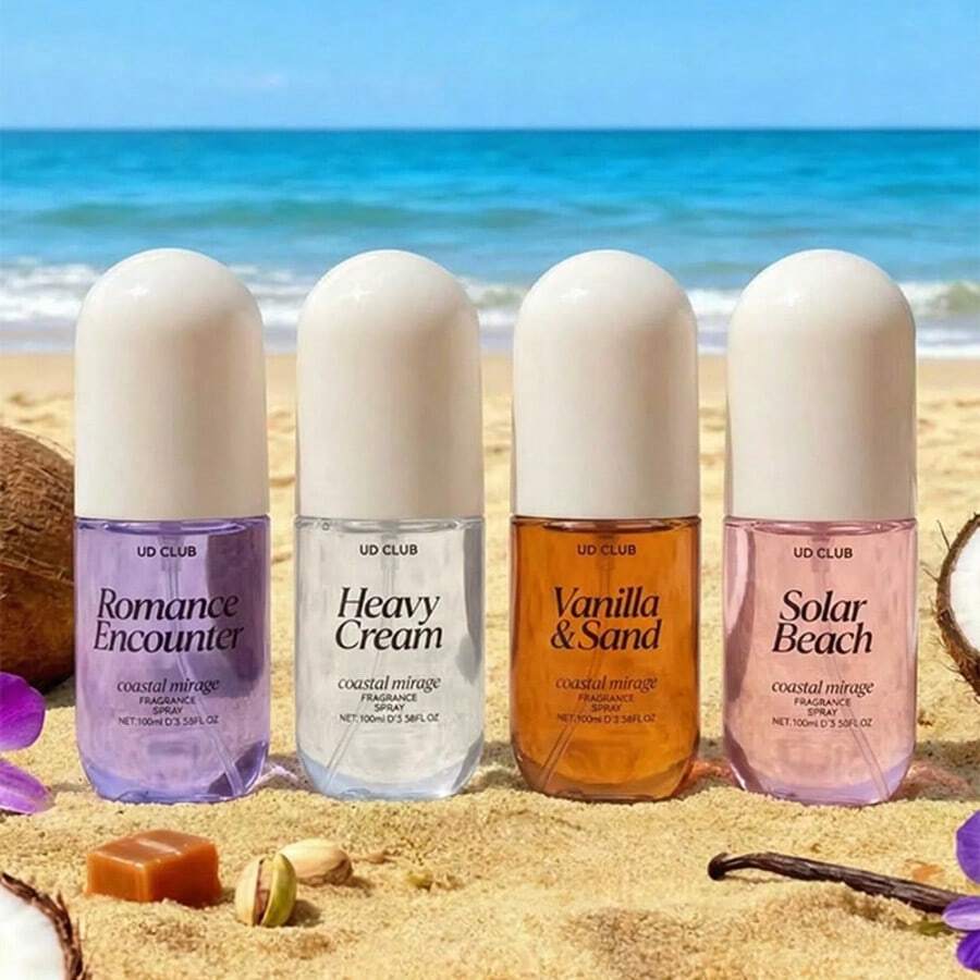1pc X 50ml Fragrance Spray, A Long-Lasting Summer Fragrance, Blending The Sweet Scents Of Vanilla, Coconut, And Rose. Portable Design, Stylish Air Freshener Spray Suitable For Clothing, Wardrobes, Indoors, Outdoors, Home, Bathroom - 50ml - View 1