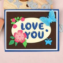 Molde de estampado de alfabeto de metal, molde de corte de metal, para estampado en papel, hacer scrapbooks, tarjetas, tarjetas de cumpleaños y de agradecimiento - Talla única para todos - Ver 6
