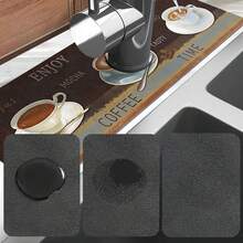 1件装 Your Coffee Style 多尺寸水龙头排水垫，厨房水龙头排水垫，防滑硅藻土橡胶材质，水龙头桌面保护垫 - 彩色 - 查看 8