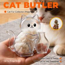 1pc Magnetic Cat Hair & Whisker Fridge Magnet, Transparent Pet Hair Collector Display, Cute Pet Memorabilia, Suitable For Hair Collection Display, Gift, Pet Store (Magnetic Part Needs Manual Installation) - Multicolor - View 7
