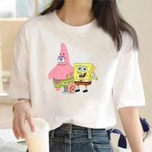 COOL SUMMER Cute Short Sleeve Cotton T-Shirt With  And  Print, Anime Style, Cartoon Fashion For Women And Girls, Pure Cotton Kawaii Top - 黑色4 - 查看 7