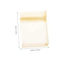 100 piezas Organza Transparentes con Cordón Bolsas Malla para Joyería Dulces y Sachets para Bodas y - como en la imagen - Ver 2