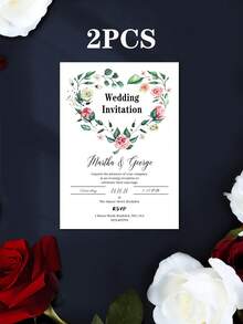 1/2/4/5/8/10件客製化婚禮邀請函（白色信封包裝）/個性化壓克力與紙質邀請函/婚禮儀式用品/訂婚派對禮物/奢華壓克力婚禮公告/新娘婚前派對/熱門婚禮配件/婚禮用品/婚禮裝飾/派對用品/婚禮邀請函/可客製化商品/新娘婚禮配件，適用於婚禮通知、新娘婚前派對邀請函和婚禮日期通知信封 - 彩色 - 查看 21