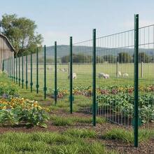 [Free Shipping] Heavy Duty T-Shaped Stake 4FT 10Pack For Garden Farm Pasture High Strength Steel Construction Powder Coated Finish T-Post Design Green Color Metal Picket Fence Support Pole Outdoor Boundary Marking Tool-XY986599 - Multicolor - View 1