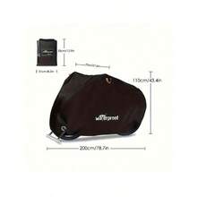 Motorcycle Covers, Heavy Duty 210D Waterproof UV Protective Tear Proof Motorbike Cover With Safety Cloth Lock Holes Design - Black - View 2