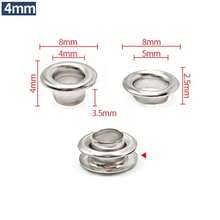 50/100sets 4/4.5/5/6/8/10mm Brass With Washers Grommet Repairing Round Eye Rings For Shoes Bag Clothing Skin Belt Hat - A - View 46