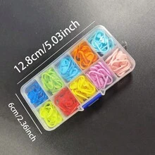 10/120pcs/Box Crochet Stitch Markers With Storage Box, Colorful Locking Knitting Markers, Sewing Tools For Knitting, Crochet And Handmade (10 Random Colors) - A - View 3
