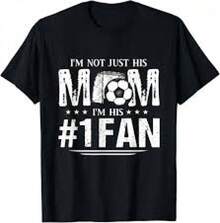 Camiseta de futbol madre número 1 fan - Fútbol mamá camiseta, blusas elegantes dama, blusas de vestir elegantes, Unisex - Negro - Ver 6