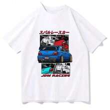 Cool Summer Initial DS T-Shirt, Fashionable Japanese Anime Pattern T-Shirt, Harajuku Manga T-Shirt, Casual Short Sleeve T-Shirt, Y2K Top For Women, Women's T-Shirts - 白色 17 - 查看 1