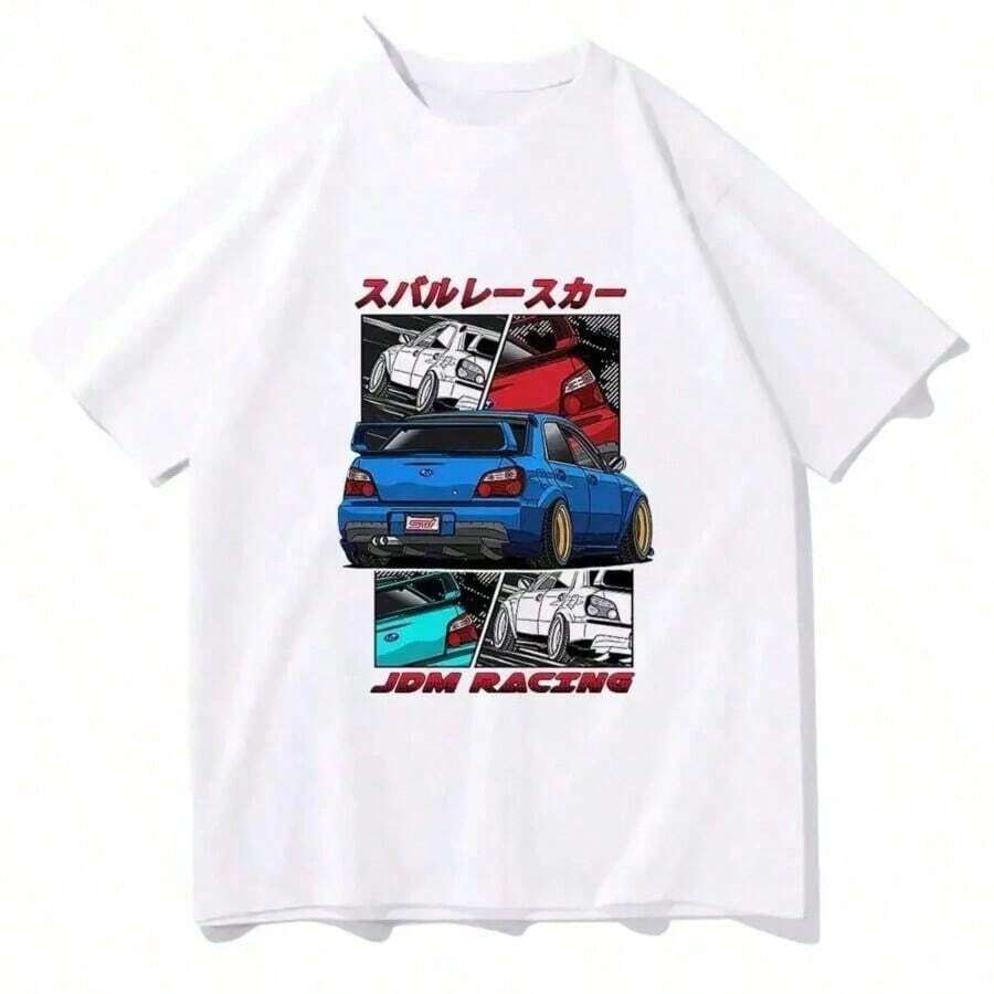 Cool Summer Initial DS T-Shirt, Fashionable Japanese Anime Pattern T-Shirt, Harajuku Manga T-Shirt, Casual Short Sleeve T-Shirt, Y2K Top For Women, Women's T-Shirts - 白色 17 - 查看 1