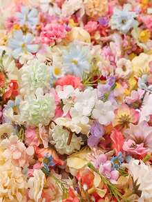 100/50/20pcs Artificial Mini Silk Flower Heads, Pink Series Mixed Flower Heads, Bulk Faux Cherry Blossoms, Sunflowers, Roses, Suitable For DIY Candy Boxes, Hanging Garlands, Floor Garlands, Hanging Flower Backs, Wedding Decor, Birthday Party Supplies, Home, Wedding Hair Accessories, Costume Decoration Mini Flower Heads, Graduation, Mother's Day Gift Decor - Multicolor - View 10