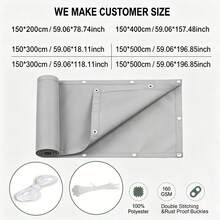 95% UV Protection Privacy Shading Cloth, Garden Privacy Screen, Suitable For Patio, Garden, Balcony, With Tie Straps & Ropes - Multicolor - View 6