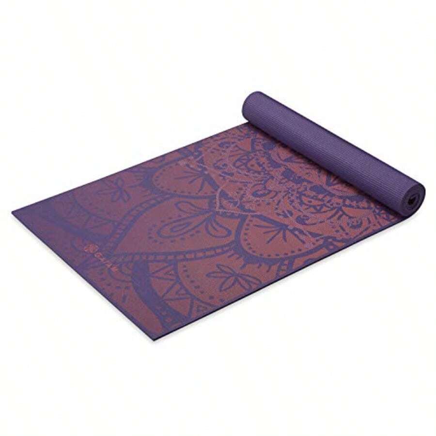Tapete de yoga Premium de 6 mm con impresión extra gruesa antideslizante para ejercicio y fitness para todo tipo de yoga, pilates y entrenamientos en el suelo 68 pulgadas de largo x 24 pulgadas de ancho x 6 mm de grosor - Rosa ateniense - Ver 1