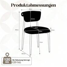 Dining Table And Chair Set Made From Bed Linen, Upholstered Kitchen Chair Without Straps, Modern Dining Chair With Curved Backrests - Black - View 3