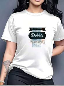 Camiseta de mujer Debbie de 180g – una creación sagrada, un gran regalo para amigos y familiares, una opción para actividades de team-building y regalos corporativos, una camiseta de manga corta elegante y cómoda. - Blanco - Ver 7