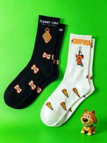 2 pares de calcetines de Scooby Doo de moda, cómodos y transpirables antideslizantes, aptos para todas las ocasiones - Multicolor - Ver 5