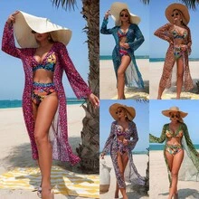 Nuevo bikini de moda, traje de baño de tres piezas para mujer, estilo lindo y sexy. - Patrón cuatro - Ver 2