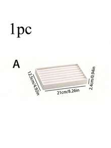1pc Multi-Grid Jewelry Storage Box, Modern Fabric Dust-Proof Jewelry Box For Desk Valentine Day Back To School,Room Decor - Beige - View 9