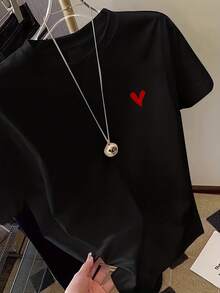 Camiseta de mujer para primavera y verano - Negro - Ver 1