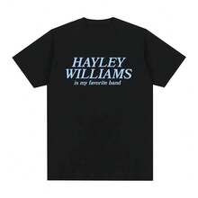 Camiseta de mi banda favorita - Water's Fine Summer, estilo Hayley Williams, camiseta de estilo coreano, alta calidad, 100% algodón. - Negro - Ver 1
