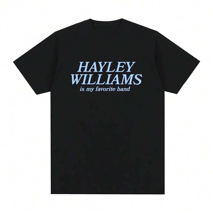 Camiseta de mi banda favorita - Water's Fine Summer, estilo Hayley Williams, camiseta de estilo coreano, alta calidad, 100% algodón. - Negro - Ver 1