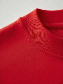 Camiseta con Estampado Gráfico de Axolotl Colorido y Lindo, 180g, 1 Pieza, Estilo Kawaii, Informal para Mujer, 100% Algodón, Cuello Redondo Suave, Estilo Veraniego - Rojo - Ver 5