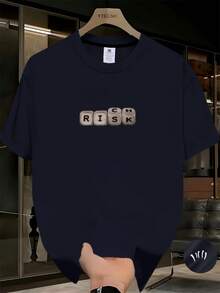 Camiseta Deportiva Unisex Cómoda, Camiseta Casual para Hombre con Estilo Creativo, Camiseta Estampada de Color Sólido, Camiseta Deportiva - Negro - Ver 1