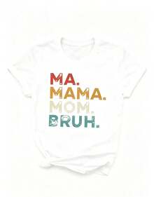 Artículo de moda: 3 camiseta casual de manga corta para mujer, piezas originales vintage de 1973, piezas totalmente originales vintage de 1977, camiseta con estampado del patrón Mama Mama Blue, camiseta de manga corta con cuello redondo para mujer, top deportivo casual transpirable de algodón puro, regalo para las vacaciones de primavera, camiseta para mujer. - Blanco - Ver 2