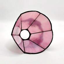 1pc Pink Butterfly Pattern Colored Glass Lamp Shade, Diameter 4cm Top, 15cm Bottom, Suitable For Table Lamp, Pendant Light, Wall Light, Ceiling Light Replacement - Style B - View 4