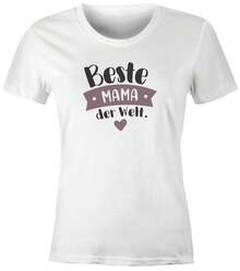 Camiseta para Mujer, Regalo para Mamá, Estampado con la Frase "La Mejor Mamá del Mundo", Dile Gracias, Camisetas de Moda, Tops Cómodos, Camisetas Modernas - Blanco - Ver 5