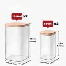 Airtight Plastic Storage Canisters, 1/2/3/4/6/12pcs Kitchen Containers With Lids, For Storing Nuts, Coffee Beans, Flour, Grains, Rice, Sugar, Tea - Clear - View 9