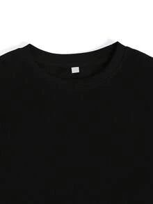 Camiseta clásica con estampado completo de la bandera estadounidense - Regalo perfecto para actividades familiares y de equipo, ideal para uso casual en las celebraciones del Día de la Independencia del 4 de julio. - Negro - Ver 4