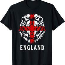 English Flag Soccer Football England T-Shirt - 黑色 - 查看 1