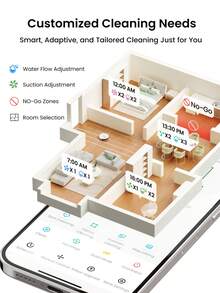 Lefant M2 Plus Robot Vacuum & Mop With Self-Emptying Station, 6000Pa Suction, LiDAR Navigation, 75-Day Hands-Free Cleaning, APP/Alexa Control - M2 Plus/UK Spec (White) - View 8