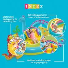 Intex 11 x 7.5 x 44 Pulgadas Dinoland Play Center - Piscina Inflable al Aire última intervensión para niños - Multicolor - Ver 3