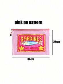 Bolsa de playa de malla impermeable multicolor de moda con estampado colorido "SARDINGS", estampado de patrón de sardinas, bolsa de maquillaje transparente de gran capacidad, bolsa de maquillaje con cremallera de nailon, ligera, puede almacenar protector solar, aperitivos, bikini y artículos esenciales de playa. Almacenamiento de primavera/verano, duradera, perfecta para nadar, regalo de vuelta al colegio - Multicolor - Ver 11
