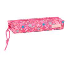 Safta | Portatodo Rectangular con Goma Elástica Trasera, Portatodo Escolar Organizador con 3 Compartimentos y Cremallera, Incluye Rotuladores, 16 Lápices de Colores, Regla y Bolígrafo, Rosa - Envío GRATIS ✅ Entrega 24/48h a España (península) - 22 cm - Ver 1