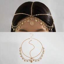 Băng đô tua rua thời trang mới, phụ kiện tóc độc đáo, dây cài tóc đính ngọc trai và sequin tối giản. - Nhiều màu - Xem 2