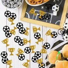10g Konfeti Kertas Warna-warni, Berbentuk Trofi Sepak Bola, Dekorasi Pesta Olahraga - MultiWarna - View 3