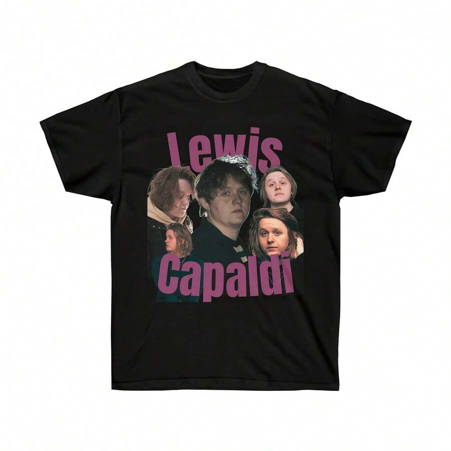 Lewis1 Capaldi1 Graphic Tee Vintage Unisex Crewneck - Black - View 1