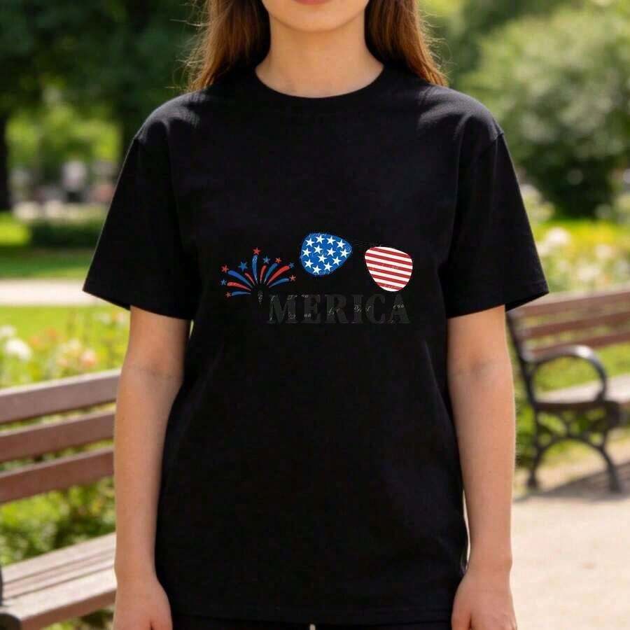 Camiseta Blanca con Estampado de Chica Anime Linda para Mujer, Estilo Casual de Moda, Camiseta Gráfica de Estilo Urbano | Diseño exquisito | Suelto y cómodo | Fácil de combinar | - Negro 4 - Ver 1