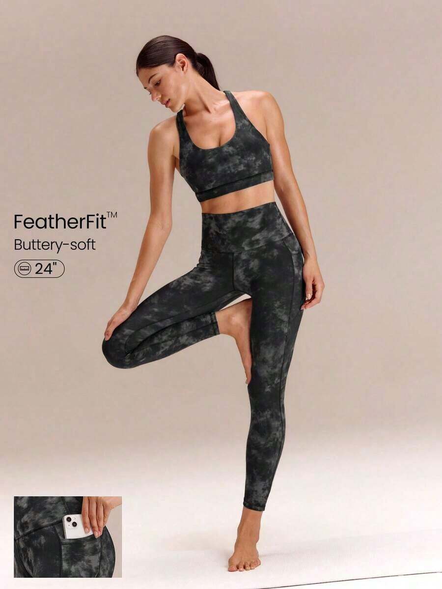 2026 GLOWMODE Featherfit™ High-Waisted Leggings With 24" Side Pocket - Aneka warna 3 - View 1