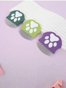 1pc Pet Facial Comb Small Face Comb Dog Cat Rabbit Grooming Comb Pin Comb Round Tip Curved Comb Flea Tail Cleaning Comb - Multicolor - View 6