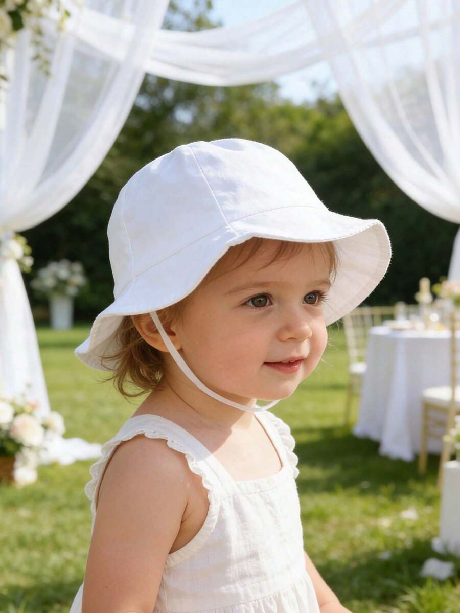 1pc Baby Sun Hat, Adjustable Cute Hat, Suitable For Infants And Toddlers, Casual Versatile, Summer Beach Travel Photo Hat, Great Choice For Summer - Multicolor - View 1