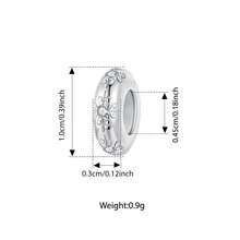 WOSTU 1pc 925 Sterling Silver Pink Heart Footprint Pendant, Mother-Daughter Beaded, Suitable For Women DIY Bracelet And Necklace, Mother's Day Gift - Silver - View 17