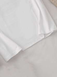 Camiseta de mujer de moda con diseño simple y versátil - estampada con 'Jesús: Símbolo de Fe y Fuerza', mangas cortas, cuello redondo, de secado rápido. Lavable a máquina, textura suave - perfecta para ocasiones casuales y formales. Camiseta de algodón. - Blanco - Ver 4