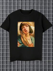 Camiseta Harajuku para Hombre - Estilo Mia Wallace de Pulp Fiction, Camisetas Divertidas y Originales Verano 2020 - Negro - Ver 2