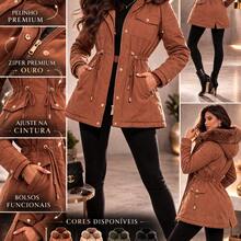 High-Quality Praka Women's Coat For Intense Cold Winters. - Óxido marrón - Ver 3