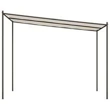 Belvédère blanc 3x3 m 180 g/m² tissu et acier Meubles de jardin Pergola treillis de toit de Pergola de parterre de fleurs élevé dans le jardin - A - Voir 3