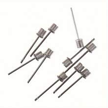 10pcs Inflating Needles, Suitable For Football, Basketball And Rugby Pump Parts. Inflating Needles And Injector Made Of Material - Silver - View 5